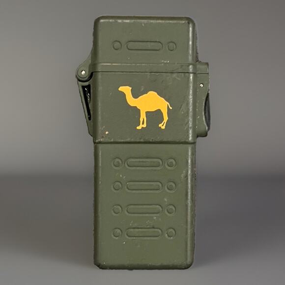 VTG Green Camel Flip Lighter Lite Fire Cigarettes Cigar Smoke Tobacco NICE! - Picture 1 of 4